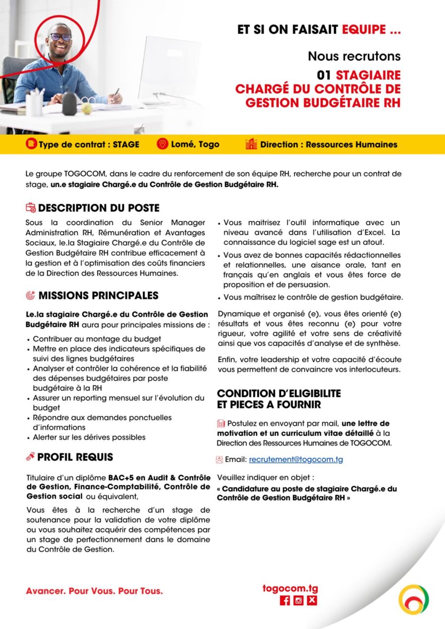 Togocom recrute