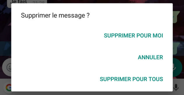 WhatsApp: Possible désormais d'annuler le « Supprimer pour moi » accidentel